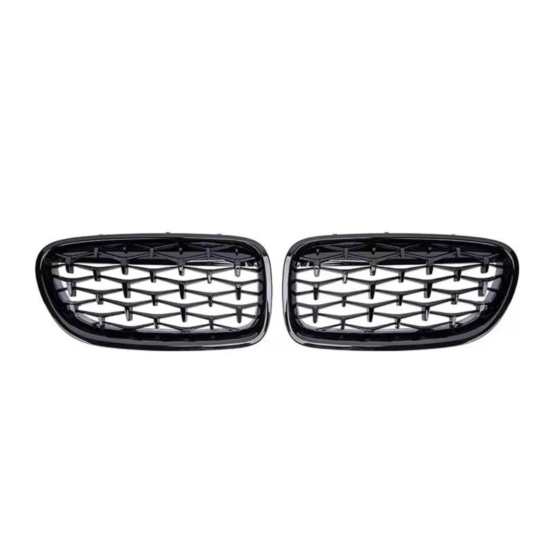 Kühlergrill Grill All Black Double Line Style Frontstoßstangengrill Für 5er Für F10 Für F11 Für F18 2010 2011–2017 Für 528i Für 535i Diamond Style Racing Grill Grill Kühlergrill Vorne(Diamond-Glossy B von BIISVM