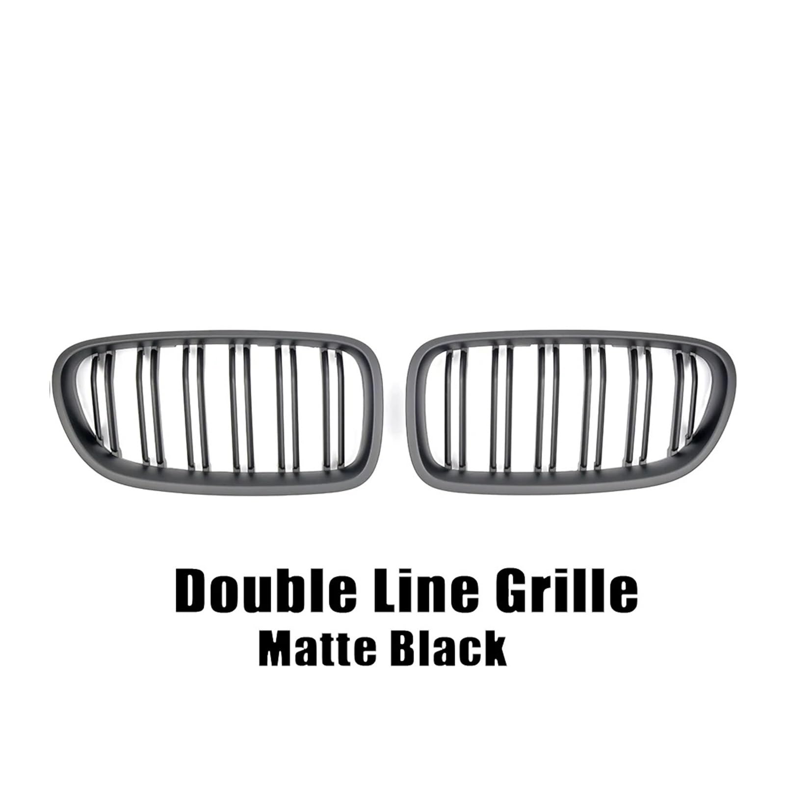 Kühlergrill Grill All Black Double Line Style Frontstoßstangengrill Für 5er Für F10 Für F11 Für F18 2010 2011–2017 Für 528i Für 535i Diamond Style Racing Grill Grill Kühlergrill Vorne(Double-Matte Bla von BIISVM