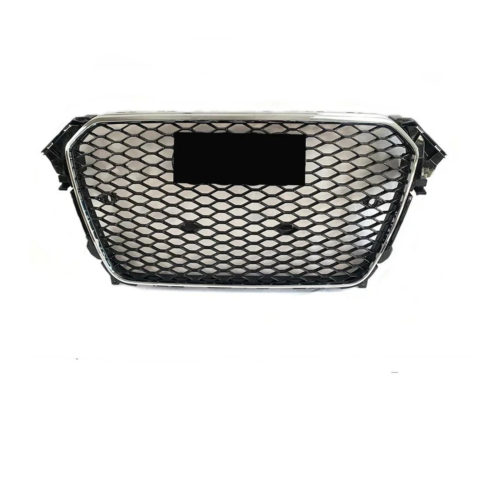 Kühlergrill Grill Alle Glänzenden Schwarzen Rahmen-Waben-Frontstoßstangengrill Für A4 Für B8.5 2013 2014 2015 Stilgitter Oberer Grill Grill Kühlergrill Vorne(Chrome Frame) von BIISVM