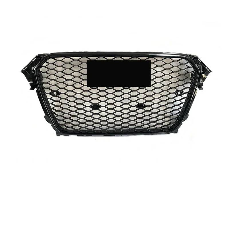 Kühlergrill Grill Alle Glänzenden Schwarzen Rahmen-Waben-Frontstoßstangengrill Für A4 Für B8.5 2013 2014 2015 Stilgitter Oberer Grill Grill Kühlergrill Vorne(Glossy Black) von BIISVM