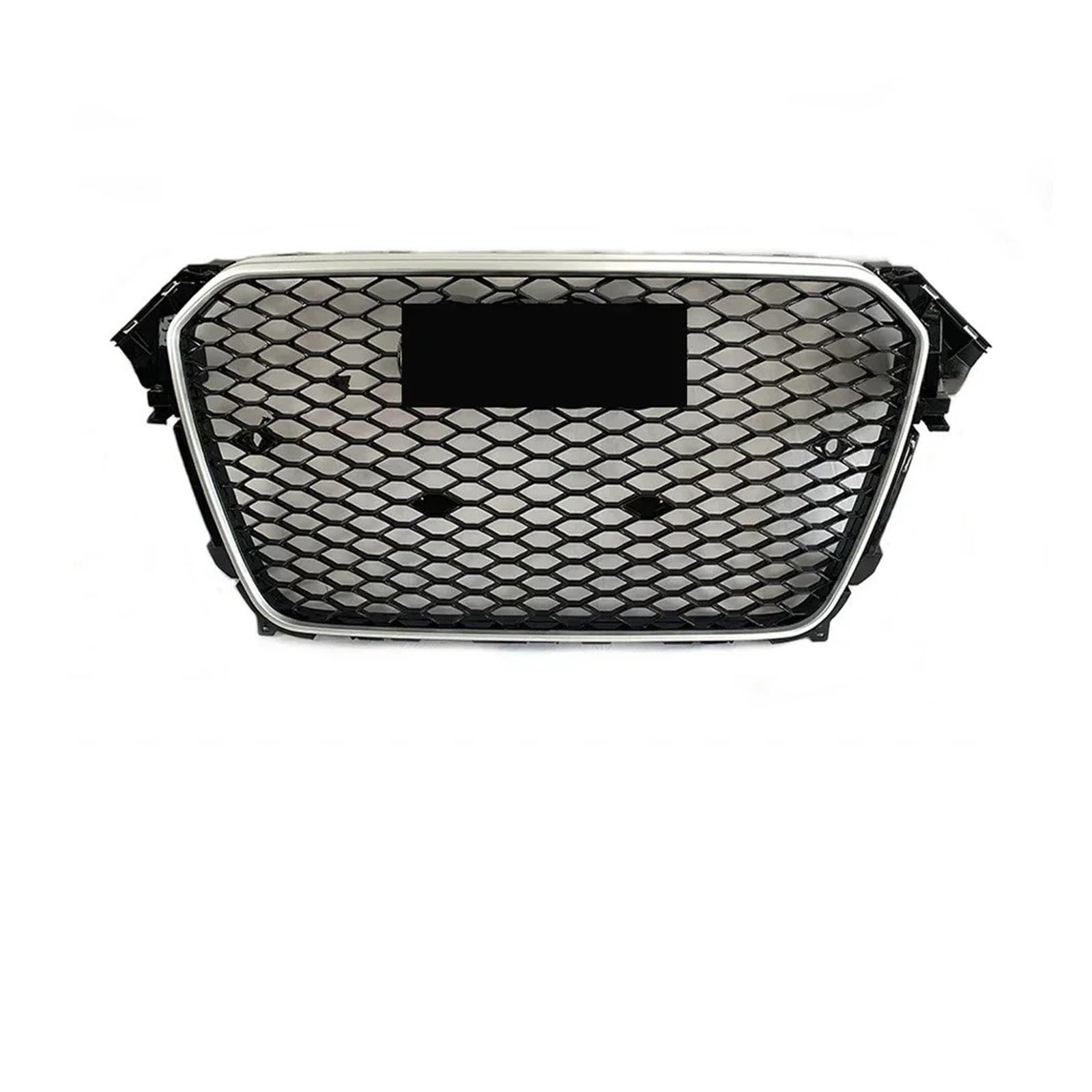 Kühlergrill Grill Alle Glänzenden Schwarzen Rahmen-Waben-Frontstoßstangengrill Für A4 Für B8.5 2013 2014 2015 Stilgitter Oberer Grill Grill Kühlergrill Vorne(Silver Frame) von BIISVM