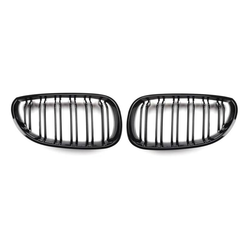 Kühlergrill Grill Auto Front Stoßstange Grille Niere Racing Grill Gitter Für E60 Für E61 Für 5 Serie 2003 2004 2005 2006 2007 2008 2009 Glänzend Schwarz Auto Lamellen Grill Kühlergrill Vorne von BIISVM