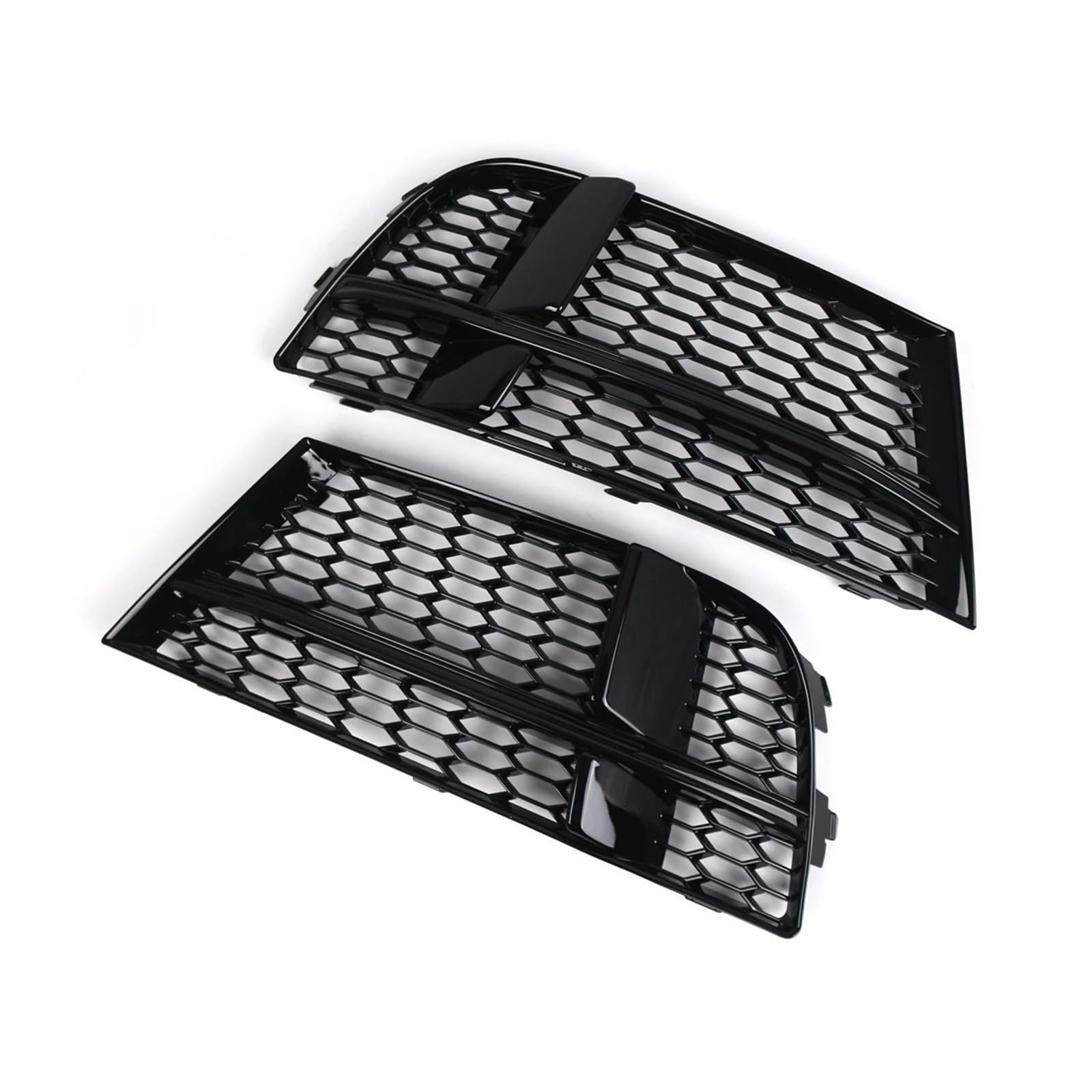 Kühlergrill Grill Auto Front Stoßstange Nebel Licht Kühlergrill Für A3 Für 8V Für S-LINE Sedan SPORTBACK Cabrio 2017 2018 2019 Honeycomb Mesh Nebel Lampe Abdeckung Grill Kühlergrill Vorne(Schwarz) von BIISVM