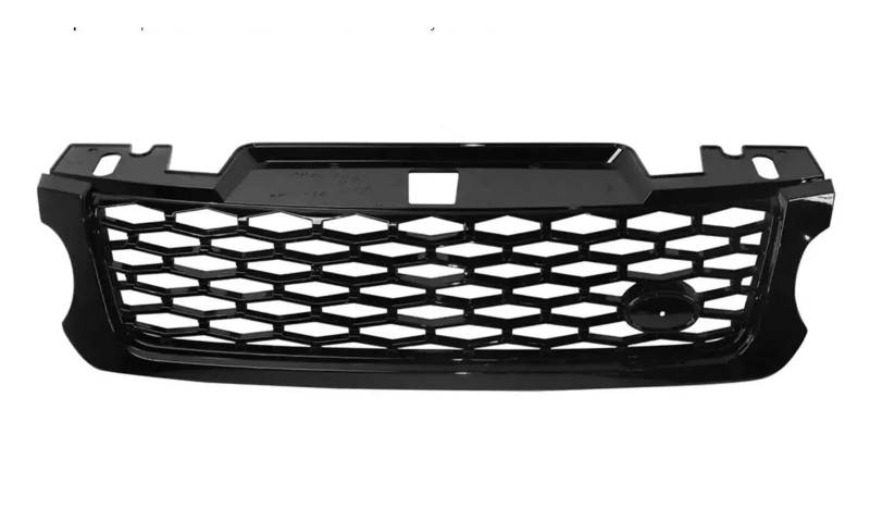 Kühlergrill Grill Auto Front Upper Grill LR062238 Für Land Für Rover Für Range Sport SVR 2015 2016 2017 Für L494 Glanz Schwarz Racing Grille Grill Kühlergrill Vorne(Schwarz) von BIISVM