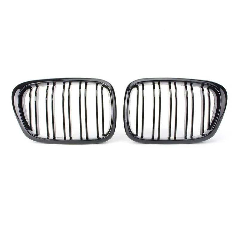 Kühlergrill Grill Auto-Frontgrill Doppelliniengrill 1 Paar Für 5er-Serie Für E39 1995 1996 1997 1998 1999 200 2001 2002 2003 2004 Glänzend Schwarz Grill Kühlergrill Vorne von BIISVM