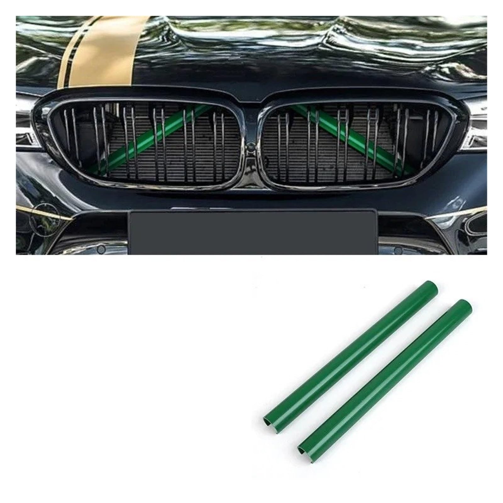 Kühlergrill Grill Auto-Frontgrill-Zierstreifen Für F30 Für F31 Für F32 Für F33 Für F34 Für F36 Für F20 Für F21 Auto-Sport-Styling-Dekorationszubehör Grill Kühlergrill Vorne(Green) von BIISVM