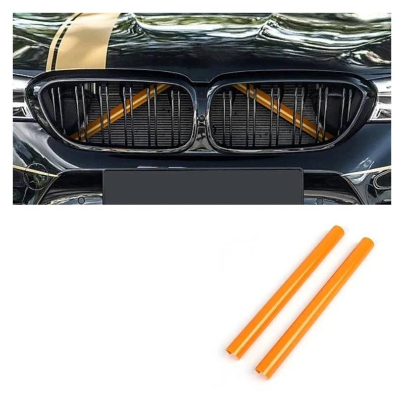 Kühlergrill Grill Auto-Frontgrill-Zierstreifen Für F30 Für F31 Für F32 Für F33 Für F34 Für F36 Für F20 Für F21 Auto-Sport-Styling-Dekorationszubehör Grill Kühlergrill Vorne(Orange) von BIISVM