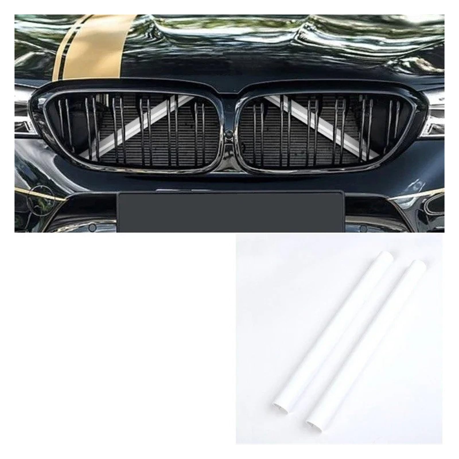 Kühlergrill Grill Auto-Frontgrill-Zierstreifen Für F30 Für F31 Für F32 Für F33 Für F34 Für F36 Für F20 Für F21 Auto-Sport-Styling-Dekorationszubehör Grill Kühlergrill Vorne(Weiß) von BIISVM