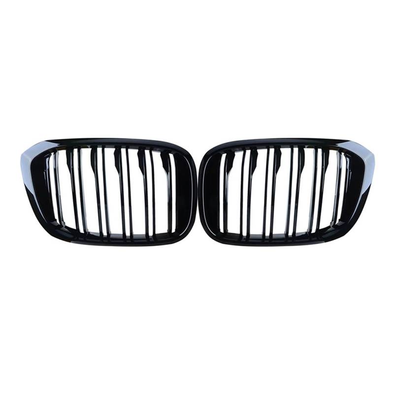 Kühlergrill Grill Auto Frontschürze Kühlergrill Schwarz Tuning Fit Für X3 Für G01 Für X4 Für G02 2018 2019 2020 2021 Grill Kühlergrill Vorne(Type B) von BIISVM