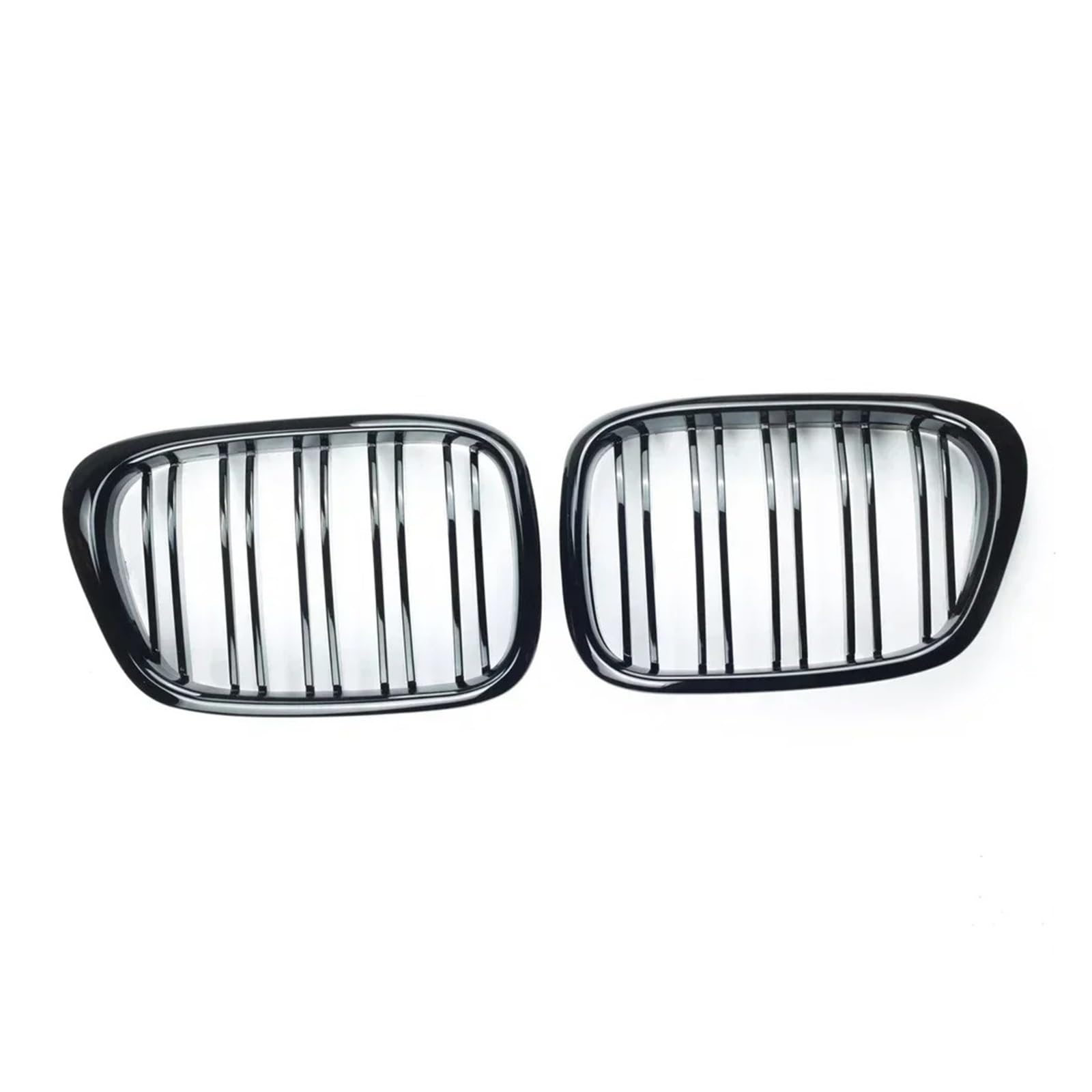 Kühlergrill Grill Auto Frontstoßstange Nierengitter Dual Lamellenlinie Für E39 Für 5er 525 528 1995 1996 1997–2004 Glänzendes Schwarzes Grill-Ersatzteil Grill Kühlergrill Vorne von BIISVM