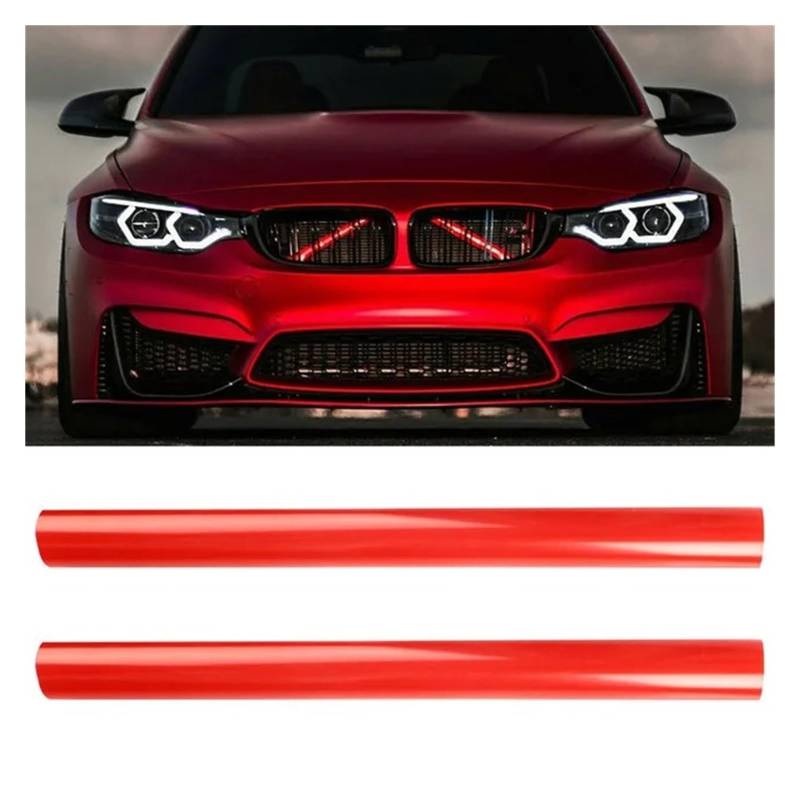 Kühlergrill Grill Auto Grill Bar Front Grille Trim Streifen Abdeckung Rahmen Aufkleber Für F30 Für F10 Für F20 Für F11 Für F31 Für F07 Für F32 Für F33 Für F34 Für F36 Grill Kühlergrill Vorne(E-Red) von BIISVM