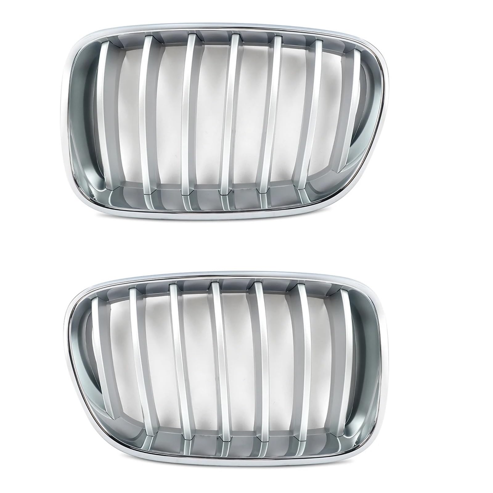 Kühlergrill Grill Chrome Surround W/Silber Lamellen Front Stoßstange Nieren Grille Für X3 Für F25 2010 2011 2012 2013 2014 Grill Kühlergrill Vorne(Rechte Seite) von BIISVM