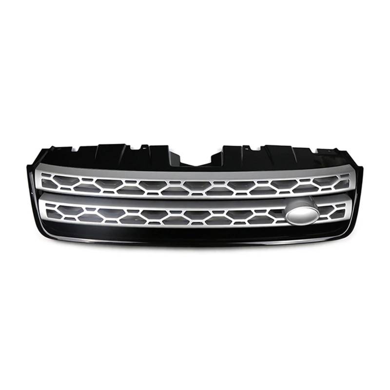 Kühlergrill Grill Front Kühlergrill Oberen Racing Grill Für Land Für Rover Für Discovery Sport Für L550 2015 2016 2017 2018 2019 Auto Styling Grill Kühlergrill Vorne(Black Silver) von BIISVM