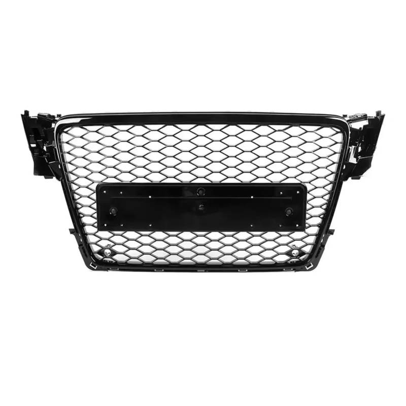 Kühlergrill Grill Front Mesh Bumper Hood Grille Racing Grills Für RS4 Für A4 Für B8 2008 2009 2010 2011 2012 Waben Kühlergrill Mit Nummernschild Grill Kühlergrill Vorne von BIISVM