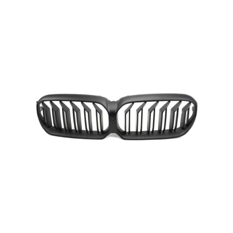 Kühlergrill Grill Front Niere Stoßstange Grille Carbon Faser M Stil Grill Abdeckung Für 5 Serie Für G30 Für G31 Für G38 Für LCI 2021 2022 2023 Für M5 Grill Kühlergrill Vorne(Matt-schwarz) von BIISVM