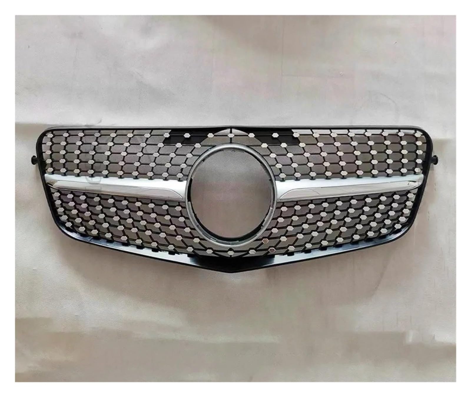 Kühlergrill Grill Fronteinlassgitter-Kühlergrill-Körpersatz Für Für Benz Für E-Klasse Für 212 2009 2010 2011-2015 Diamant-Styling-Grill Tuning-Zubehör Grill Kühlergrill Vorne(09-12 Diamond Silver) von BIISVM