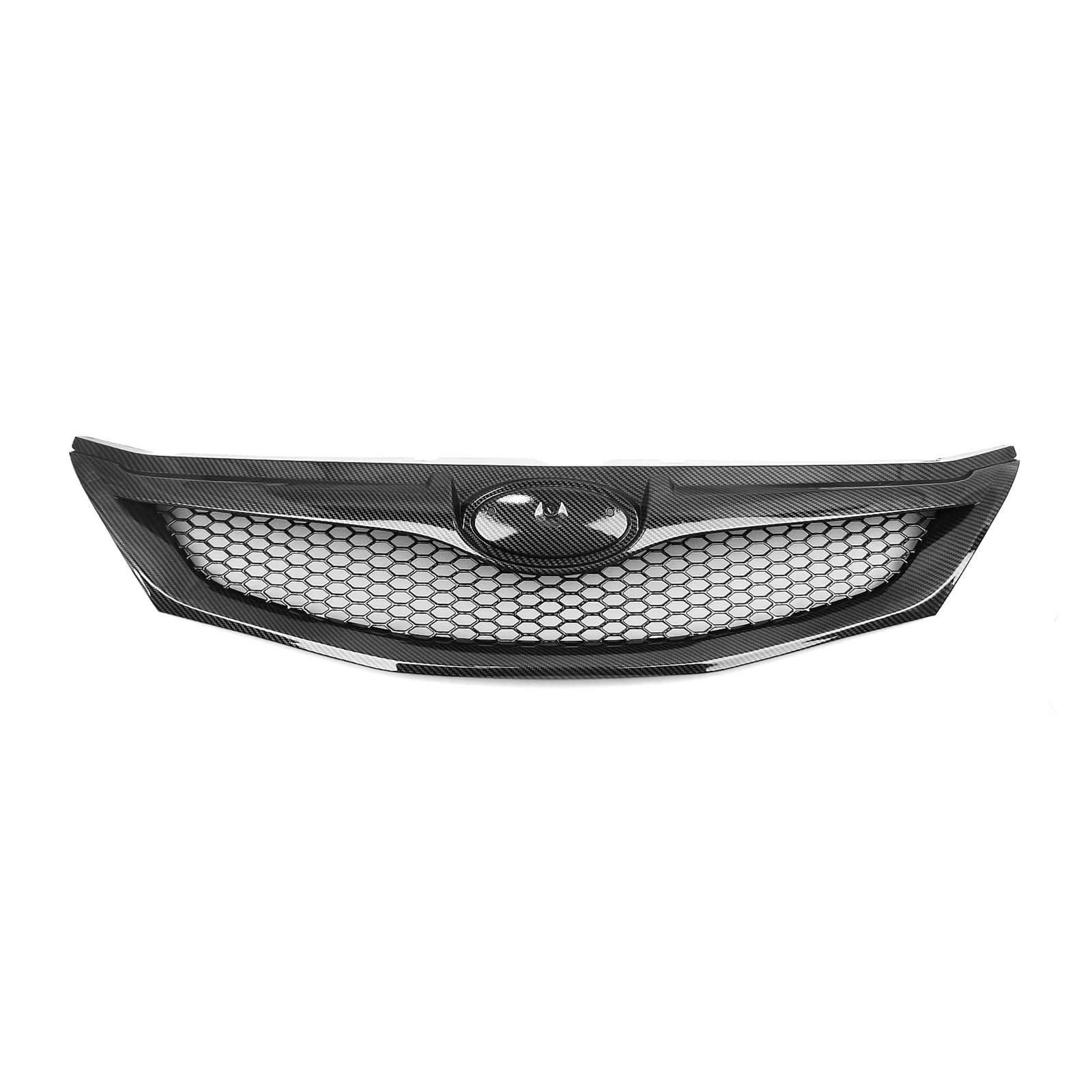 Kühlergrill Grill Frontgrill Für Subaru Für Impreza 10. Für WRX Für STi Schrägheck 2008–2011 Kohlefaser-Look Glänzend Mattschwarz Obere Stoßstangenhaube Netz Grill Kühlergrill Vorne(Kohlefaser-Optik) von BIISVM