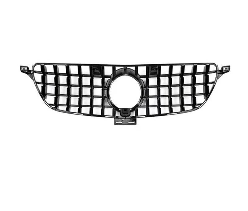 Kühlergrill Grill Frontgrill Grill Für Für Benz Für GLE Klasse Für W166 2015-2019 Für GLE 350 500 320 400 300 Silber Schwarz Stoßstange Haube Mesh Grill Kühlergrill Vorne(Schwarz) von BIISVM