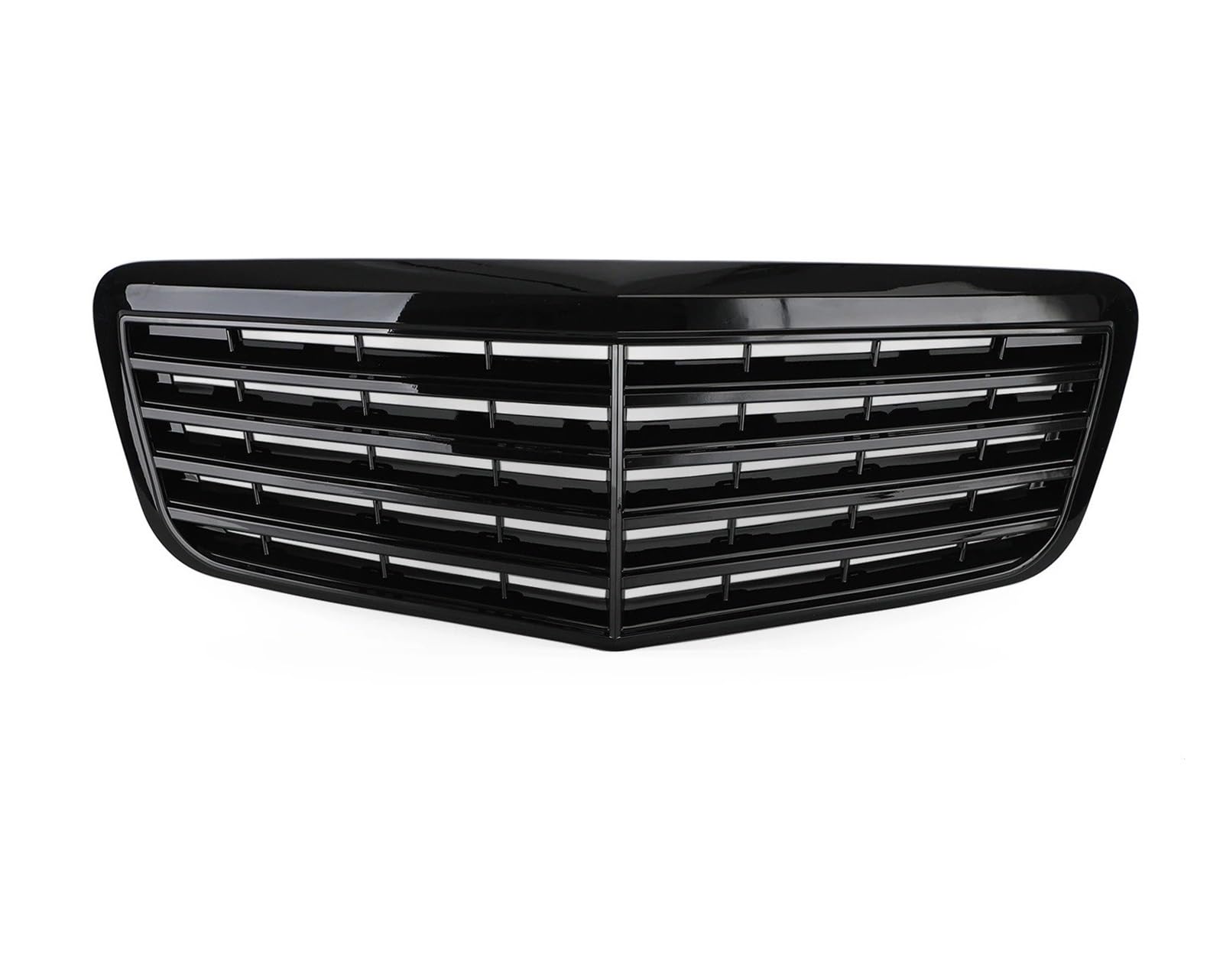 Kühlergrill Grill Frontgrill Mitte Haube Grille Stoßstange Fit Für Für Benz Für W211 Für E350 500 2007 2008 2009 Für AMG Glänzend Schwarz Auto Zubehör Grill Kühlergrill Vorne von BIISVM