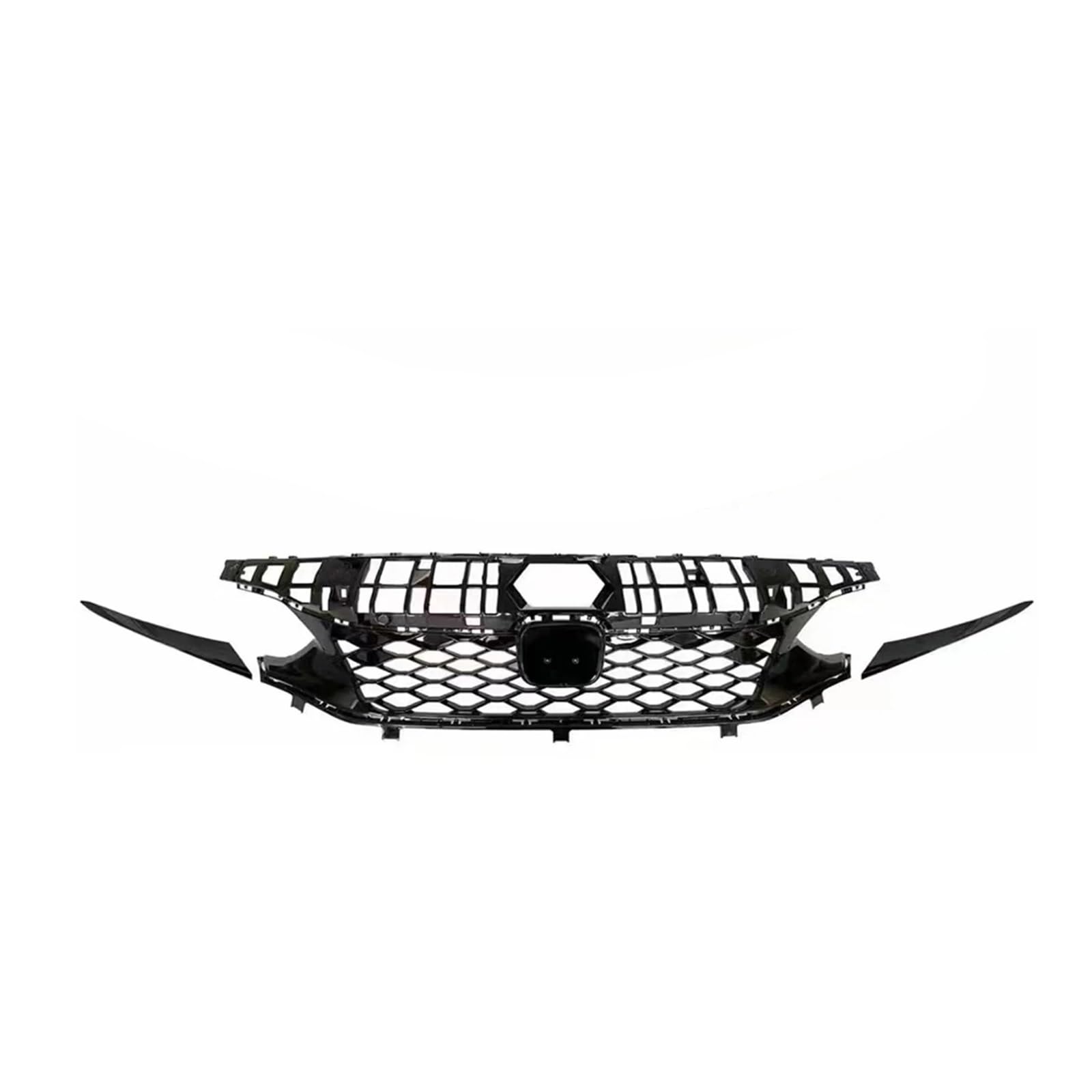 Kühlergrill Grill Frontgrill Racing Grill Mesh Grid Obere Stoßstange Haube Abdeckung Trim Für Civic 11th Hatchback Nur 2022 2023 2024 Grill Kühlergrill Vorne(Without Sensor Hole) von BIISVM