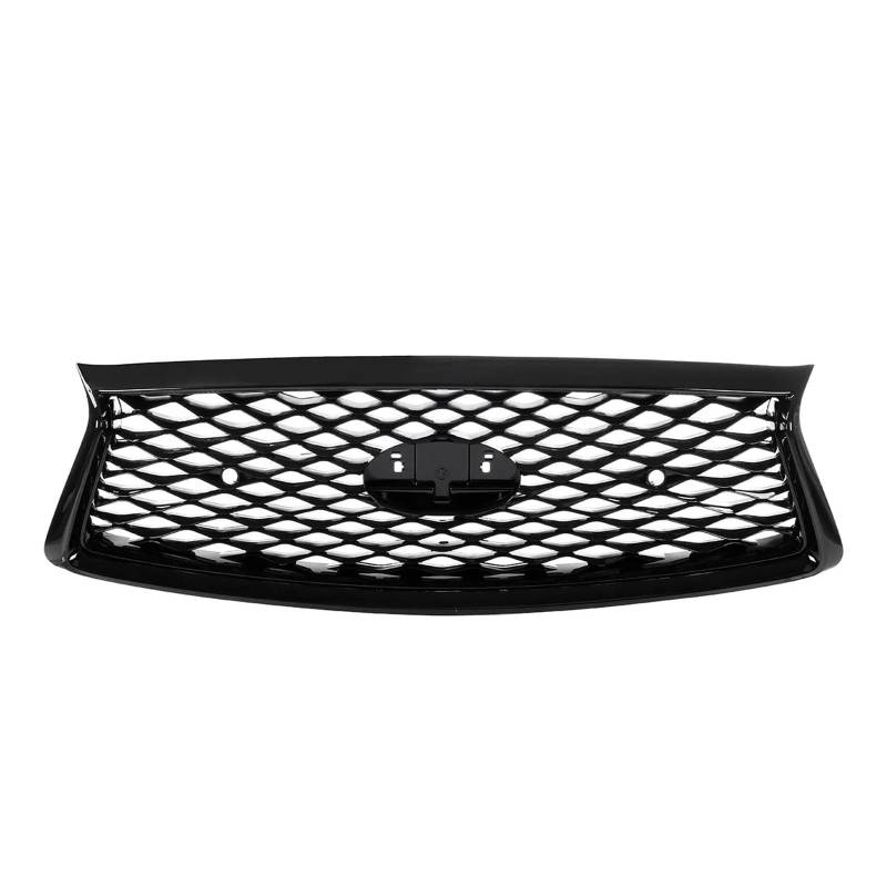 Kühlergrill Grill Frontgrill Racing Grills Front Upper Bumper Hood Mesh Grid Für Infiniti Für Q50 Für Q50S 2014 2015 2016 2017 2018 2019-2022 Lufteinlassgitter Grill Kühlergrill Vorne(for 2014-2017) von BIISVM