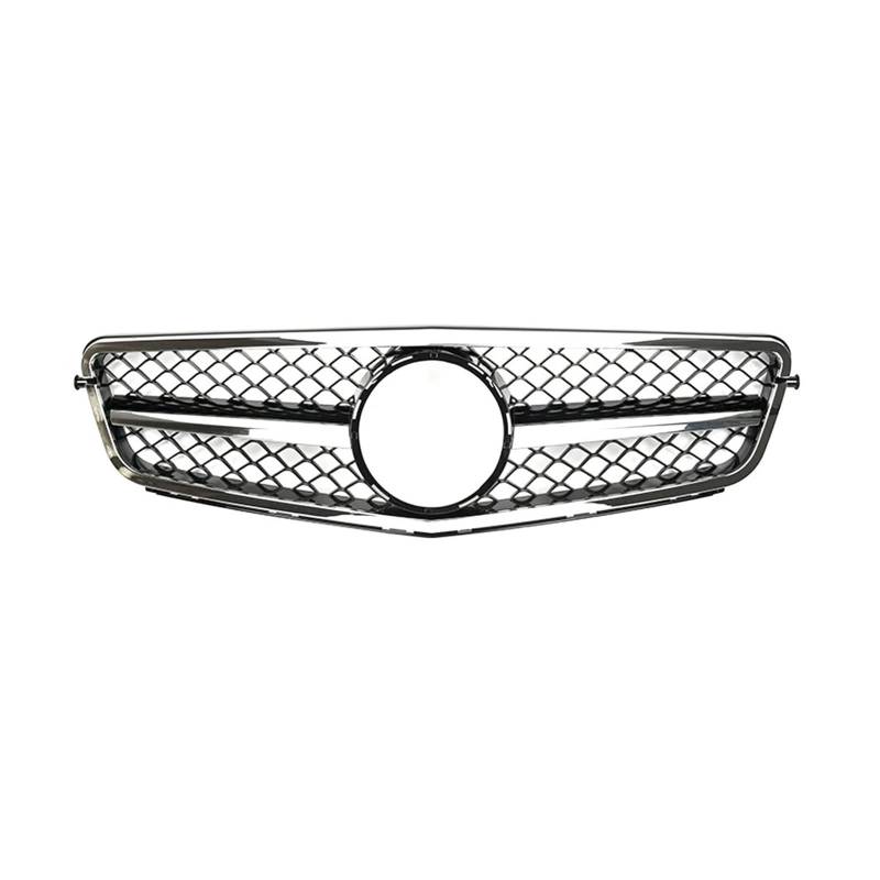 Kühlergrill Grill Frontschürze Grille Haube Grill Für Für Benz Für C Für W204 Für C43 2007 2008 2009 2010-2014 Für C180 Für C200 Für C250 Für C300 Tuning Grill Kühlergrill Vorne(AMG-Chrome Black) von BIISVM