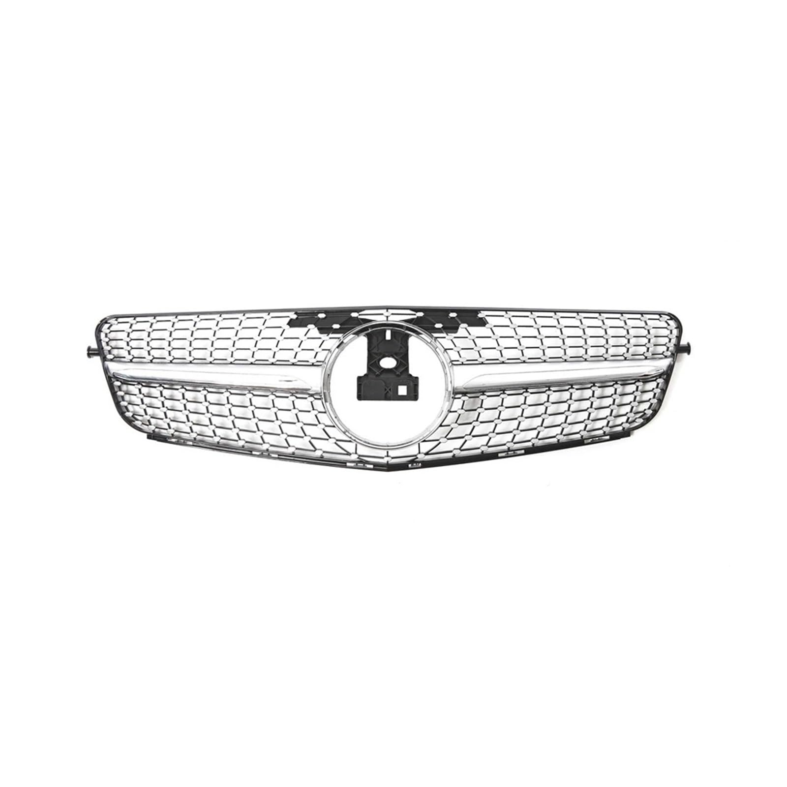 Kühlergrill Grill Frontschürze Grille Haube Grill Für Für Benz Für C Für W204 Für C43 2007 2008 2009 2010-2014 Für C180 Für C200 Für C250 Für C300 Tuning Grill Kühlergrill Vorne(Diamond-Silver) von BIISVM