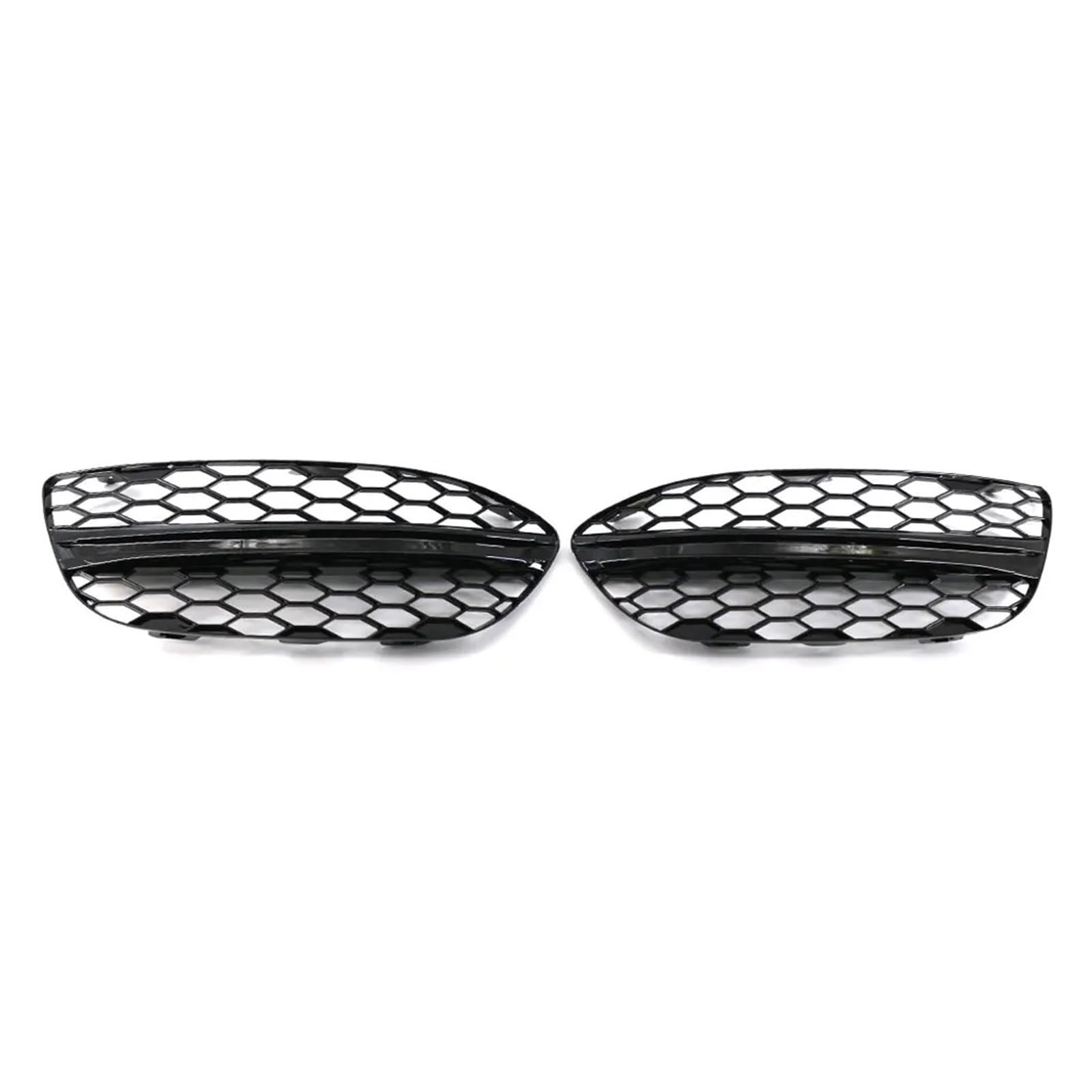 Kühlergrill Grill Frontschürze Kühlergrill Nebel Licht Abdeckung Chrome Zierleisten Für Für Benz Für C-Klasse Für W205 Für C180 Für C200 Für C250 2015-2020 Grill Kühlergrill Vorne(Gloss Black) von BIISVM