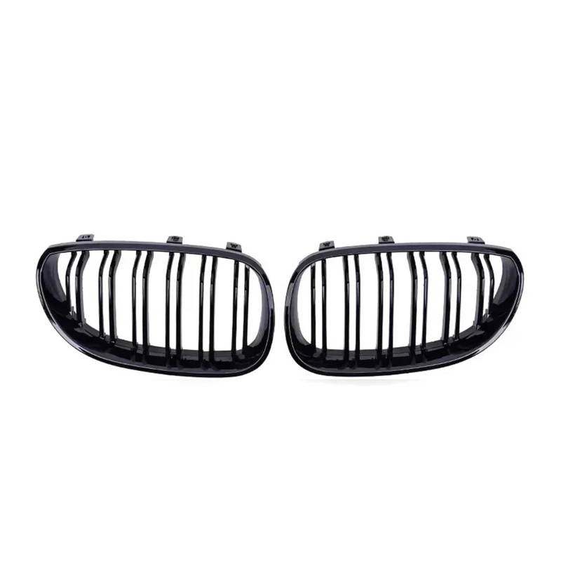 Kühlergrill Grill Frontstoßstange Chrom-Diamanten-Stil Für 5er Für E60 Für E61 Für M5 Für 325i 2004 2005 2006 2007 2008 2009 Lamellengitter Im Single-Line-Stil Grill Kühlergrill Vorne(Double-Glossy Bl von BIISVM