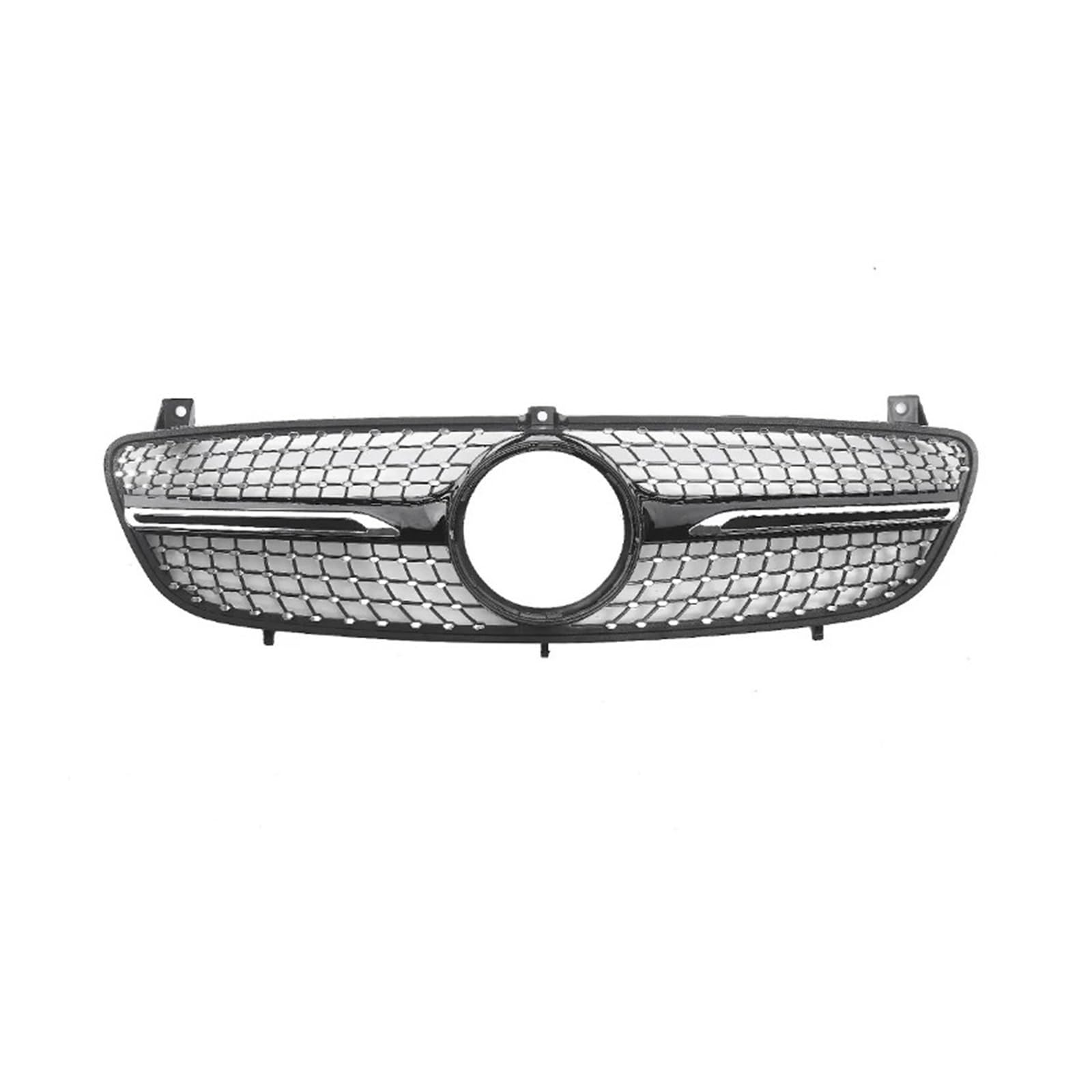 Kühlergrill Grill Frontstoßstange Grille Haube Tuning Racing Grill Für Für Benz Für W639 Für Viano Für Vito 2006 2007 2008 2009 2010 Grills Grill Kühlergrill Vorne(Schwarz) von BIISVM