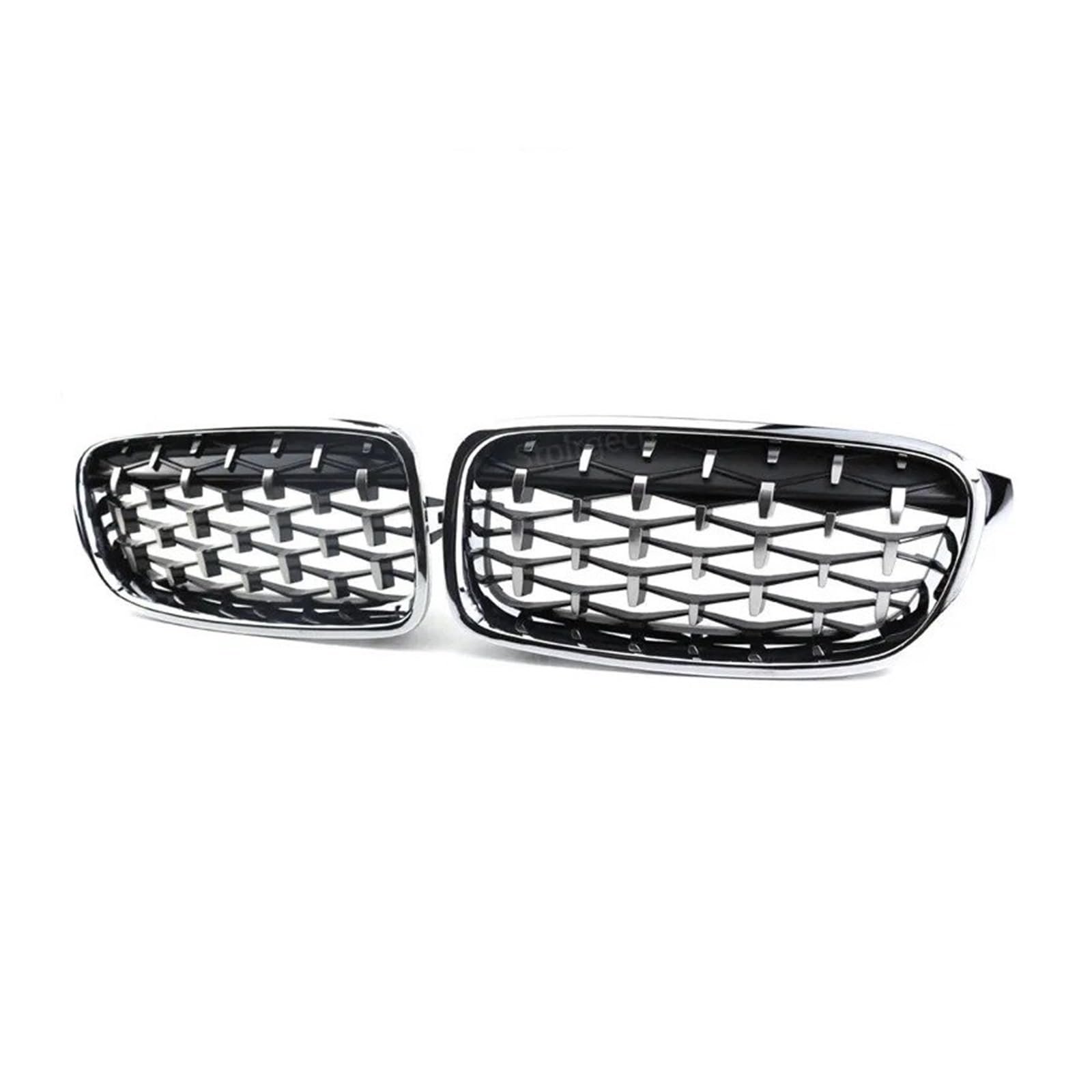 Kühlergrill Grill Frontstoßstange Nierengrill Doppellamellen Racing Sport Grille Für 3er Serie Für F30 Für F31 Für F35 2011 2012 2013 2014 2015-2019 Autozubehör Grill Kühlergrill Vorne(Sliver) von BIISVM