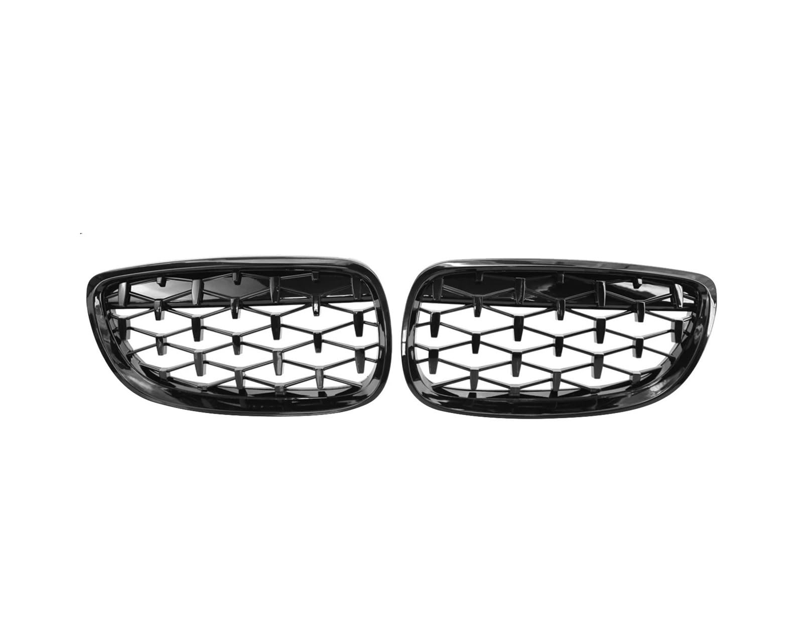 Kühlergrill Grill Frontstoßstangengitter Glänzend Schwarzer Nierengrill Für E92 Für E93 51137157277 51137157278 Diamant-Nierengrill-Ersatz Grill Kühlergrill Vorne(Gloss Black) von BIISVM