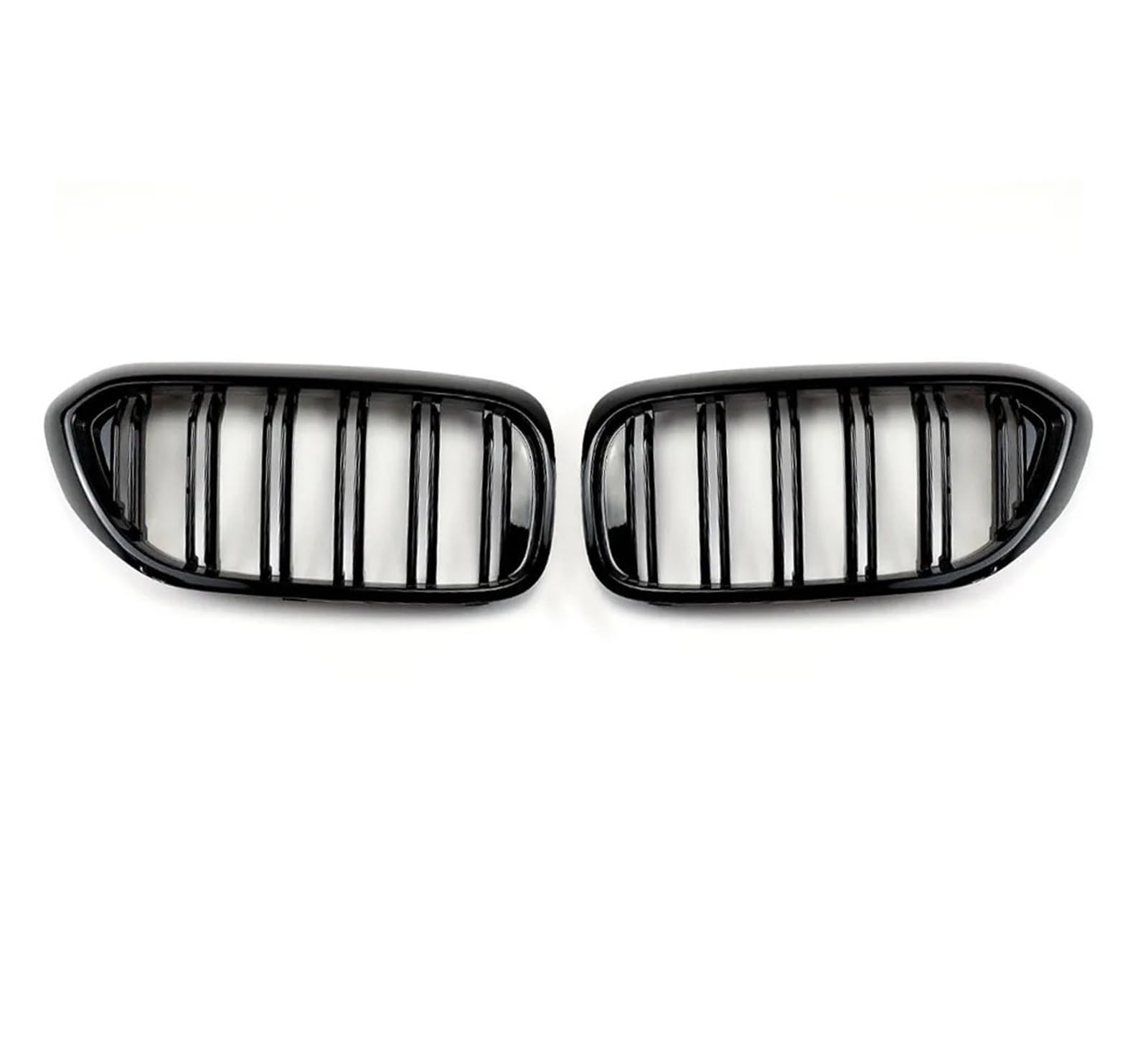 Kühlergrill Grill Frontstoßstangengrill Für 5er-Serie Für M5 Für G30 Für G31 Für 520i Für 530i Für 540i ABS 2-Lamellen-Glanzschwarz-Frontnierengrill Grill Kühlergrill Vorne von BIISVM