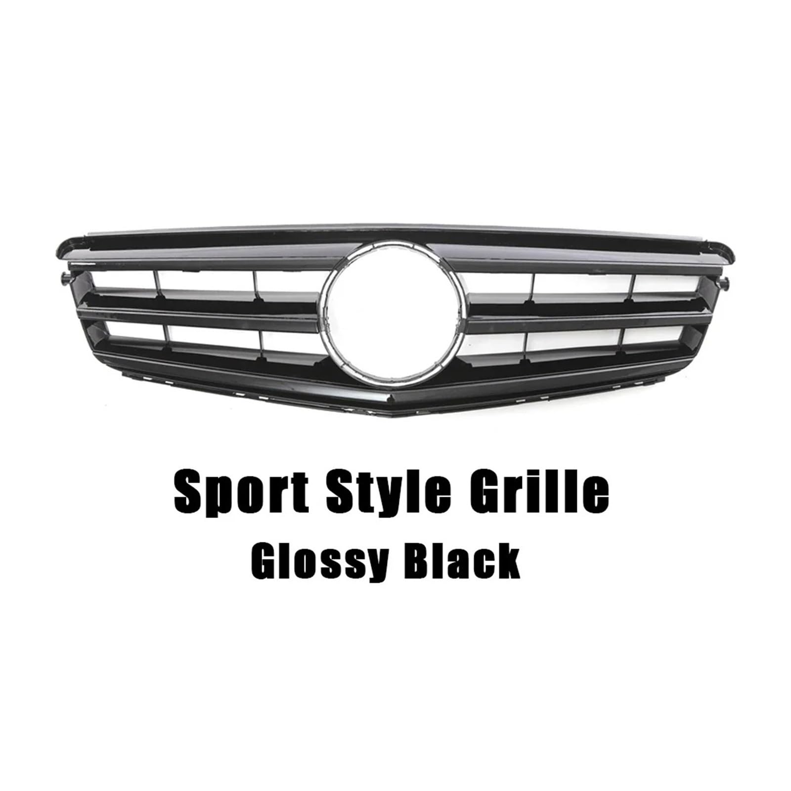 Kühlergrill Grill Frontstoßstangengrill Für Für Benz Für C-Klasse Für W204 2008 2009 2010 2011 2012 2013 2014 Für W204 Für C180 Für C200 Für C250 Für C300 Grill Kühlergrill Vorne(Sport-Glossy Black) von BIISVM