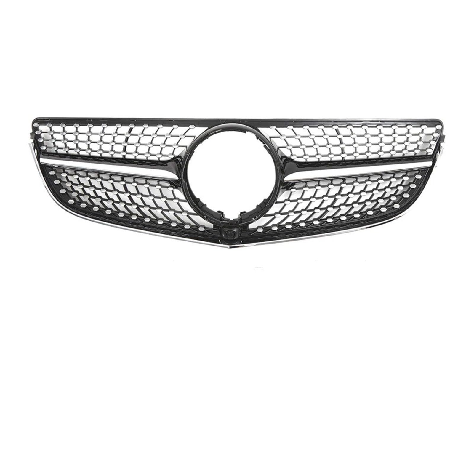 Kühlergrill Grill Frontstoßstangengrill Für Für Benz Für E-Klasse Für W207 Für E250 Für E400 Für E500 2014 2015 2016 Obere Gitter Grill Kühlergrill Vorne(Diamond-Chrome Black) von BIISVM