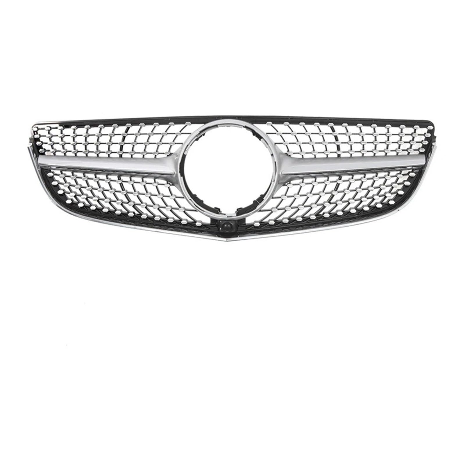 Kühlergrill Grill Frontstoßstangengrill Für Für Benz Für E-Klasse Für W207 Für E250 Für E400 Für E500 2014 2015 2016 Obere Gitter Grill Kühlergrill Vorne(Diamonds-Silver) von BIISVM