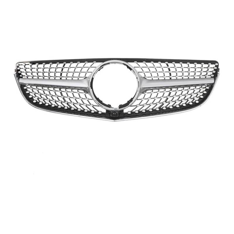 Kühlergrill Grill Frontstoßstangengrill Für Für Benz Für E-Klasse Für W207 Für E250 Für E400 Für E500 2014 2015 2016 Obere Gitter Grill Kühlergrill Vorne(Diamonds-Silver) von BIISVM