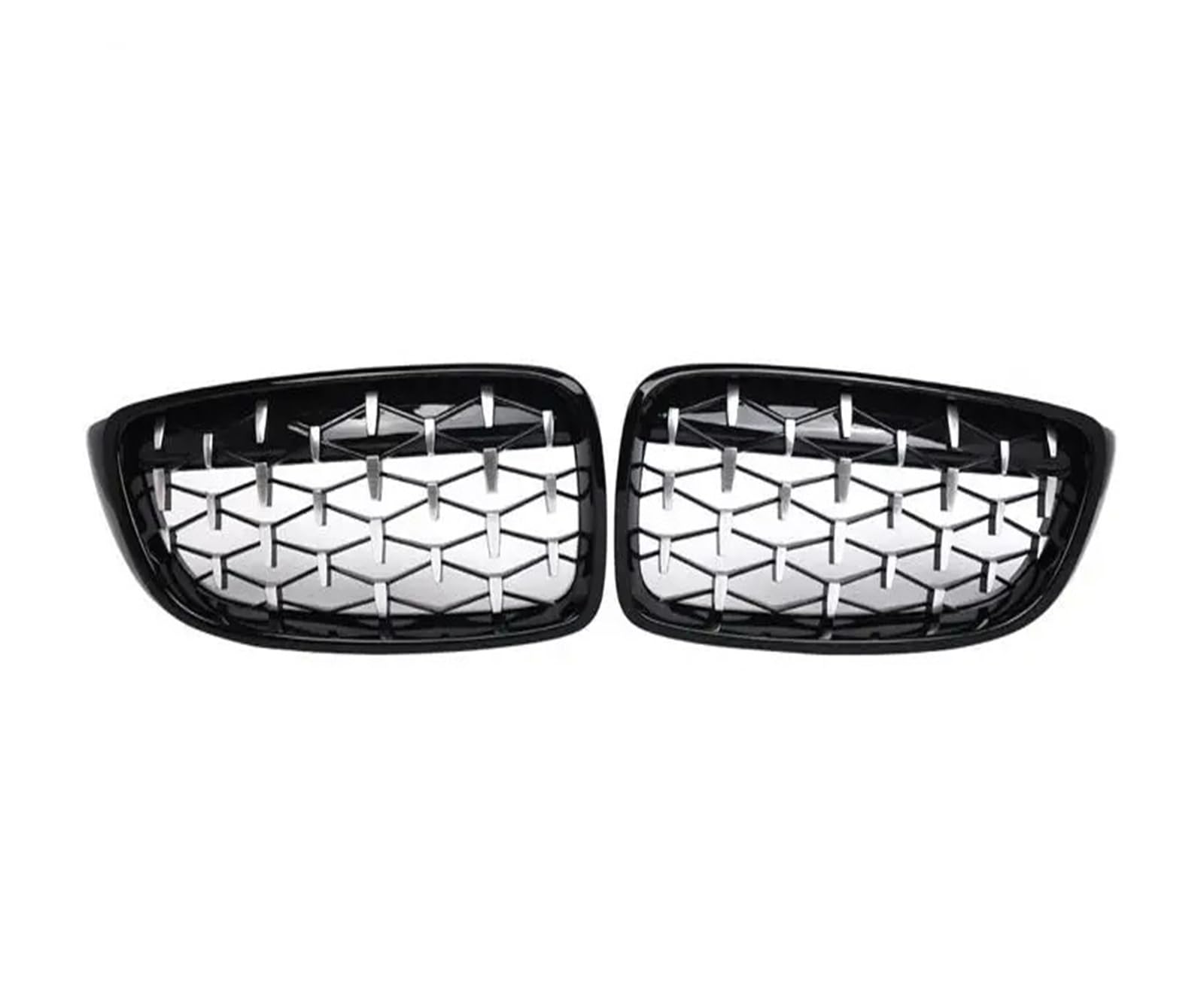 Kühlergrill Grill Für 2013 2014 2015 2016 2017 2018 Für 4er Für F32 Für F33 Für F36 Für F80 Für F82 Carbonfaser-Look Auto-Frontnieren-Lamellen-Stil-Grill Grill Kühlergrill Vorne(Meteor Bright Black) von BIISVM