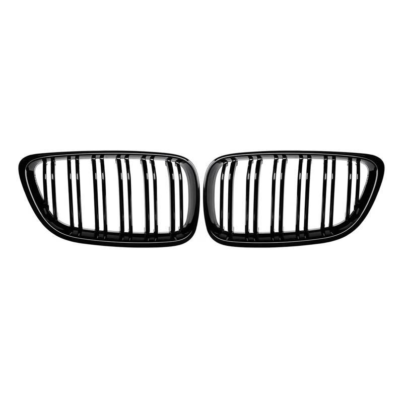 Kühlergrill Grill Für 2er-Serie Für F22 Für F23 Für F87 Für M2 Auto-Frontstoßstangengitter Nieren-Renngrill Doppellamellengrill Glänzend Schwarz 2014-2018 Grill Kühlergrill Vorne von BIISVM