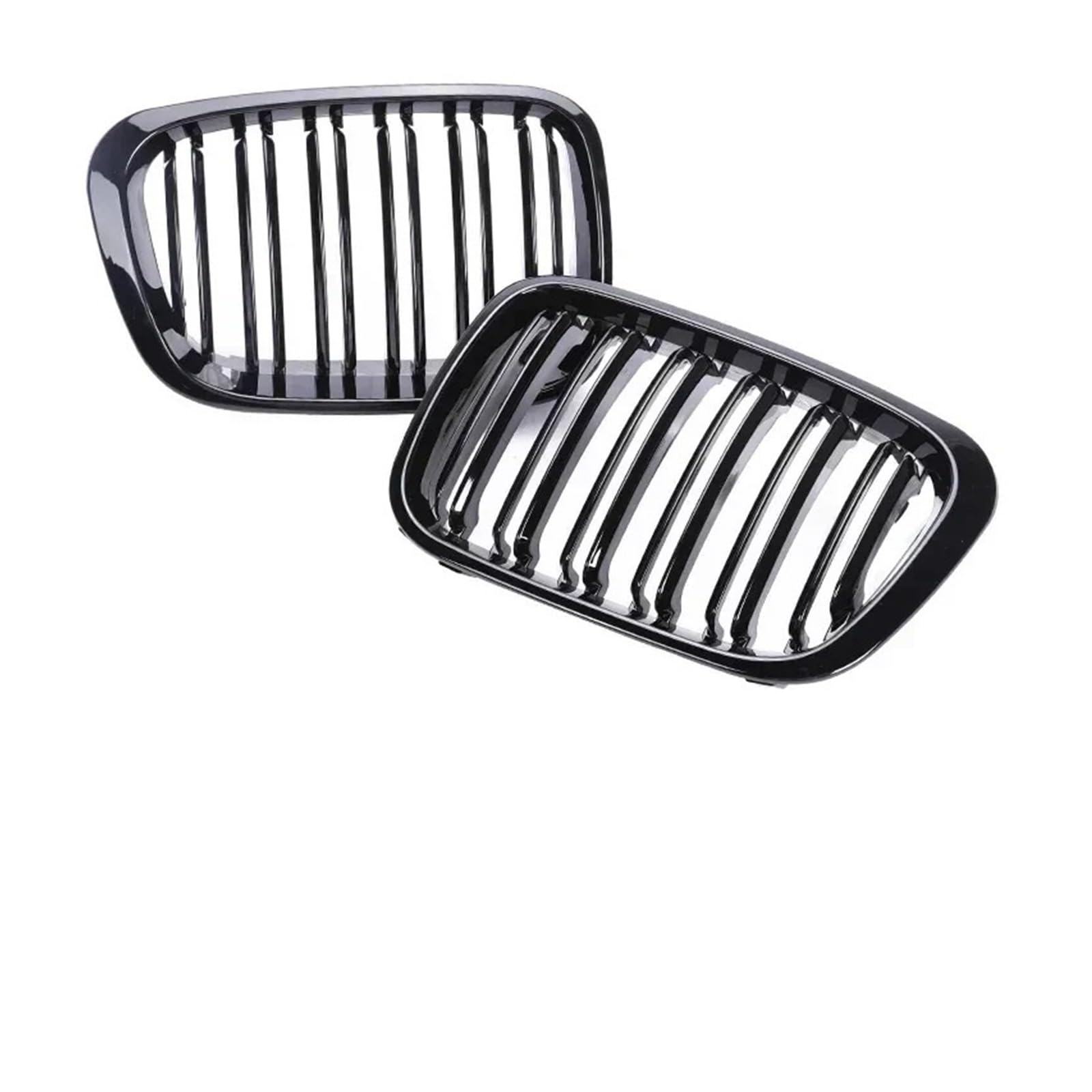 Kühlergrill Grill Für 3-Serie Für E46 1998 1999 2000 2001 Grill Auto Vorderen Stoßstange Grille 2/4 Tür Glänzend Schwarz Nieren Haube Racing Grills Ersatz Grill Kühlergrill Vorne(4 Dual Gloss Black) von BIISVM