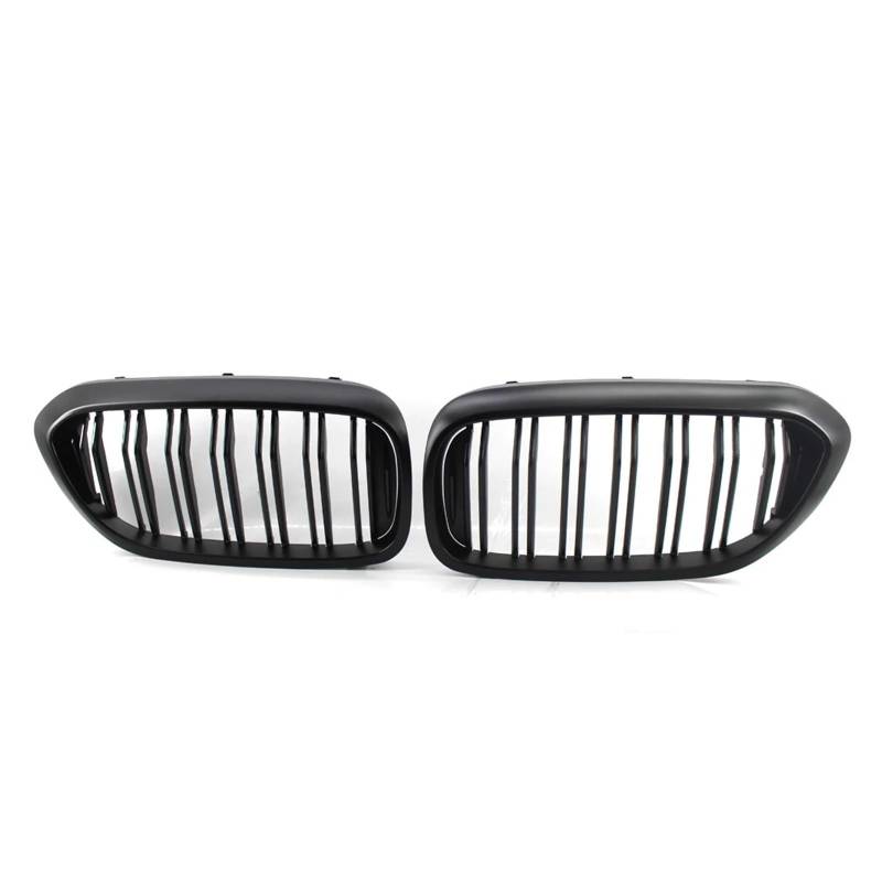 Kühlergrill Grill Für 5er Für G30 Für G31 Für 520i Für 530i Für 540i Für M5 2017–2020 Paar Auto-Frontstoßstange Renngrill Doppellamellen-Nieren-Sportgrill Grill Kühlergrill Vorne(Matt-schwarz) von BIISVM