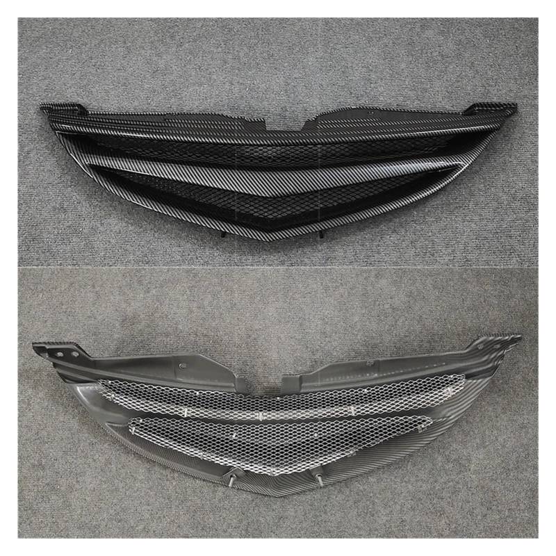 Kühlergrill Grill Für Front Stoßstange AUTO Grille Für Mazda 6 Dekorative Abdeckung ABS Carbon Faser ALTE Mesh Abdeckung Racing Grills Für M6 Refit 2009 2010-2013 Grill Kühlergrill Vorne(Kohlefaser-Op von BIISVM