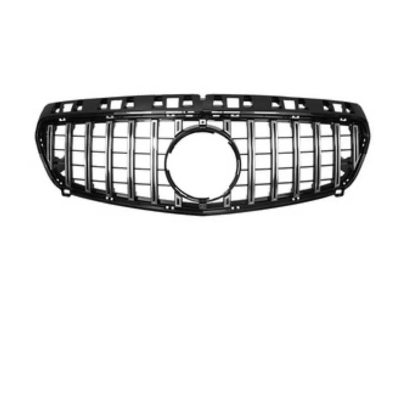 Kühlergrill Grill Für Für A-Klasse Für W176 2013-2015 Für A180 Für A200 Für A220 Für A250 Für A260 Für A45 Frontgrill Racing Grill Mesh Tuning Zubehör Grill Kühlergrill Vorne(Silber) von BIISVM