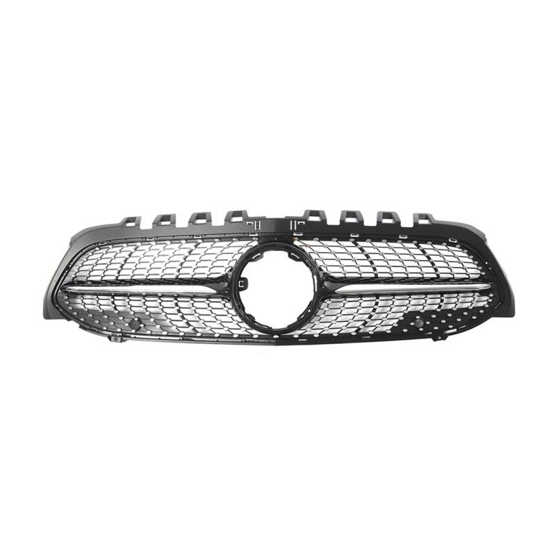 Kühlergrill Grill Für Für Benz Für A-Klasse Für W177 Für A200 Für A220 Für A250 Für A35 Schwarz Diamanten Stil Kühlergrill Schwarz Front Stoßstange Grille Grill Kühlergrill Vorne(Diamonds-Black) von BIISVM