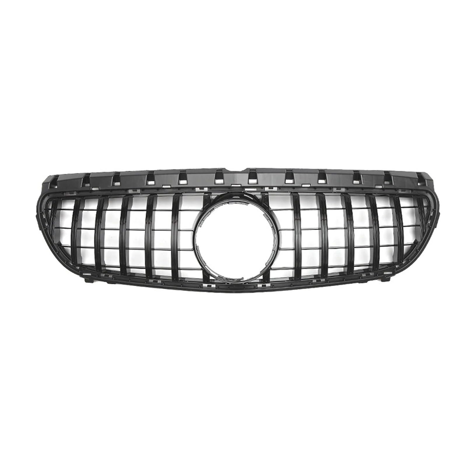 Kühlergrill Grill Für Für Benz Für B-Klasse Für W246 Für B180 Für B200 Für B250 Chrom Silber Diamanten Stil Grille Glänzend Schwarz Front Stoßstange Grille Grill Kühlergrill Vorne(GTR-Black) von BIISVM