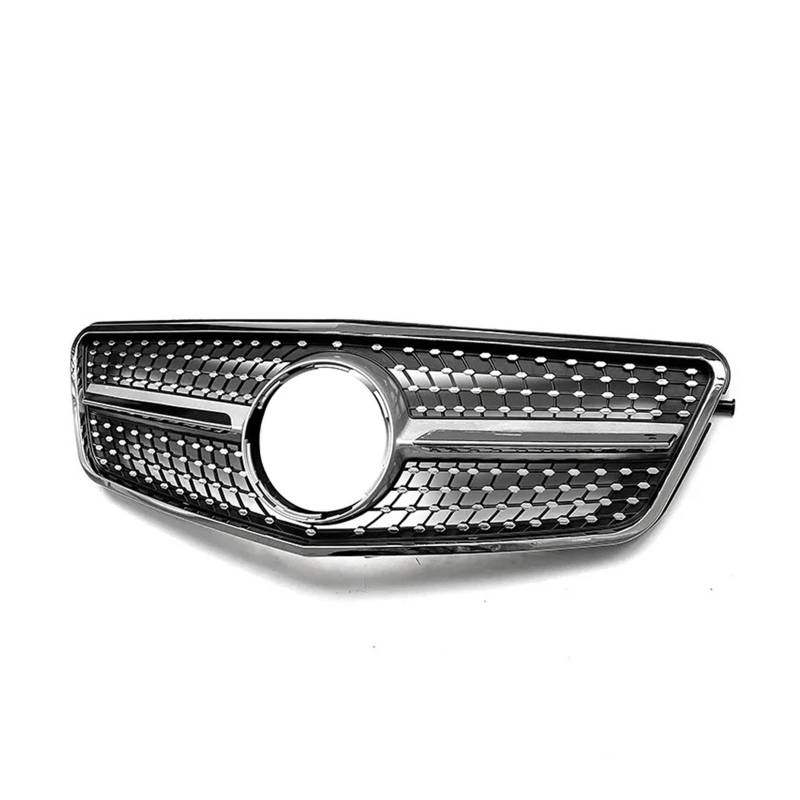 BIISVM Kühlergrill Grill Für Für Benz Für E-Klasse Für W212 Sternenhimmel-Kühlergrill Front-Renngrill Grillmasken-Abdeckungsverkleidungen Fronthaubengrills Grill Kühlergrill Vorne(Silver Grille) von BIISVM