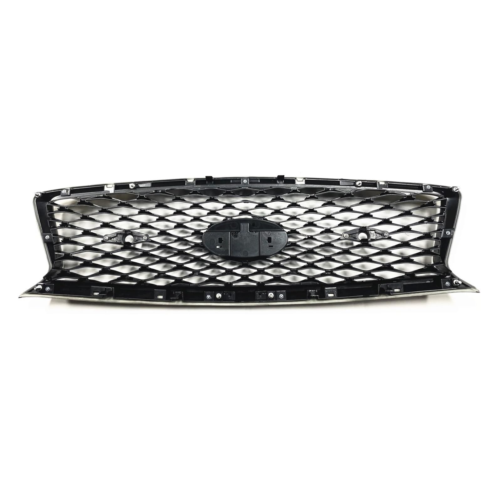 Kühlergrill Grill Für Infiniti Für Q50 Für Q50S 2018-2023 Alle Modelle Frontgrill Racing Grill Wabenstil Glanz Schwarz Obere Stoßstange Haube Mesh Grid Kit Grill Kühlergrill Vorne von BIISVM