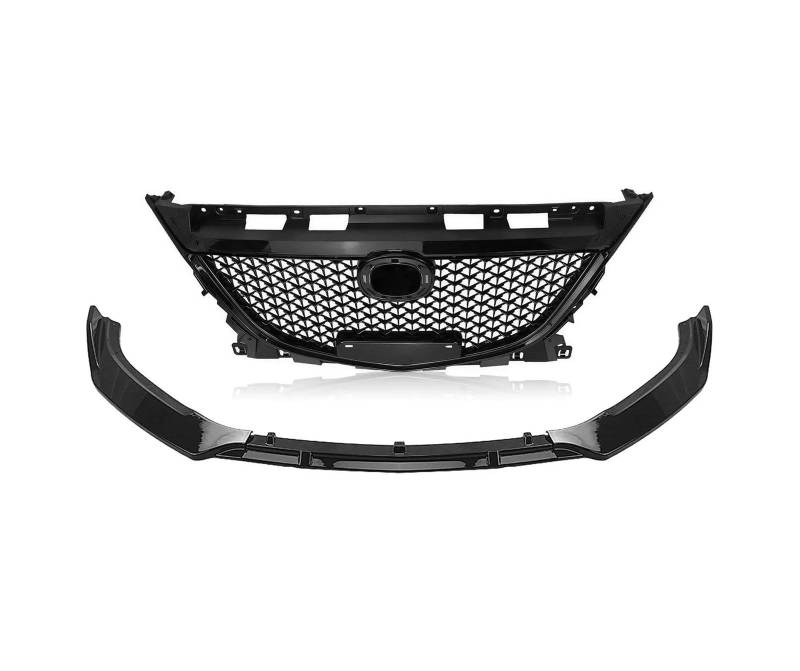 Kühlergrill Grill Für Mazda 3 Für Axela 2014 2015 2016 Kühlergrill Waben Stil Grill Auto Unteren Stoßfänger Spoiler Splitter Schutz Platte Klinge Lip Prot Grill Kühlergrill Vorne von BIISVM