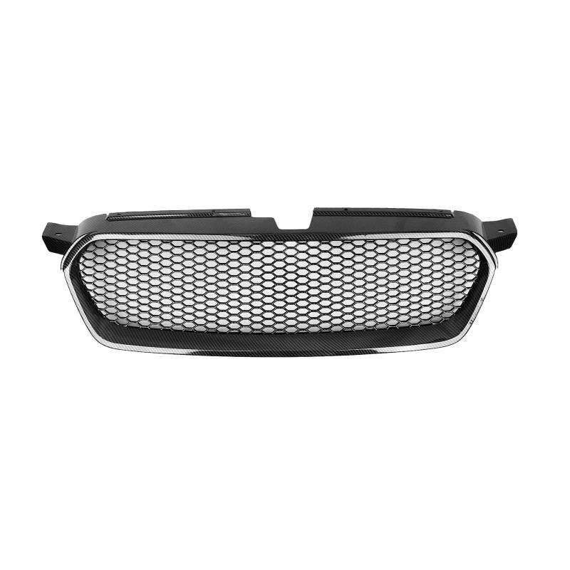 Kühlergrill Grill Für Subaru Für Legacy 2008 2009 Kühlergrill Racing Grill Carbon Look Glanz Matt Schwarz Oberen Stoßfänger Haube Mesh Grid Grill Kühlergrill Vorne(Kohlefaser-Optik) von BIISVM