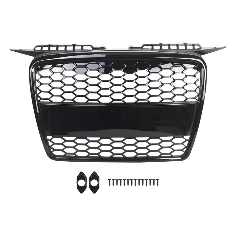 Kühlergrill Grill Glänzend Schwarzer Auto-Frontstoßstangen-Mittelgrill Für A3 Für A3 Für Quattro Für 8P 2004–2008 8P4853651A Mesh Honeycomb Racing Kühlergrill Grill Kühlergrill Vorne von BIISVM